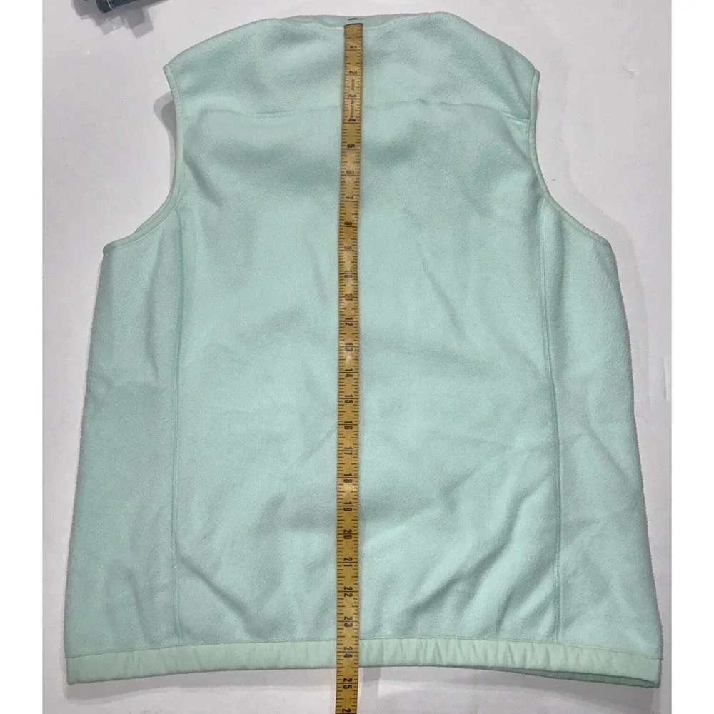 Women's Vineyard Vines WINTERMINT GREEN  Fleece Vest Size Large Zip Up‎ Casual